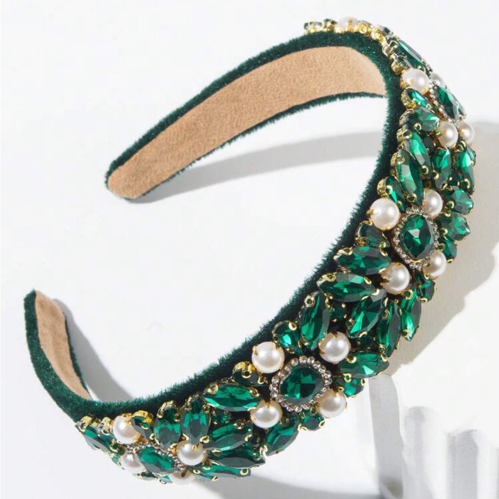 Elegant green‎ Embellished Headband